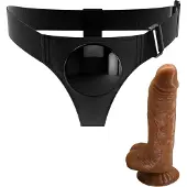 Pretty Love Harness - universaali strap-on - 17 cm (musta)