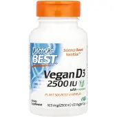 Doctors Best Vegaaninen D3, 2500 IU - 60 kapselia
