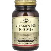 Solgar , Vitamin B6, 100 mg, 250 Vegetable Pilliä