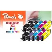 Peach PI100-437, Erittäin (Super) korkea värintuotto, Musta, Syaani, Magenta, Valokuvasininen, Keltainen, 23 ml, 12 ml, 10 kpl, Monipakkaus