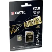 Emtec ECMSDM512GXC10SP, 512 GB, MicroSDXC, Luokka 10, UHS-I, 100 MB/s, 95 MB/s