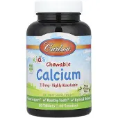 Carlson Labs Carlson, Lapsille, Kalsium, Luonnollinen Vanilja, 250 mg, 60 tablettia
