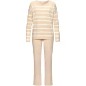 s.Oliver Pyjama beige / valkoinen