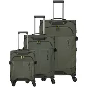 Travelite Briize 4-pyöräinen Matkalaukkusetti 3-osainen Laajennettava Oliivinvihreä