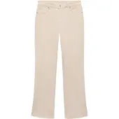 Mango Sienna Flared Cropped Jeans - Beige - 32