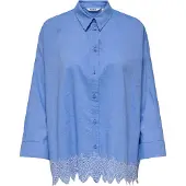 ONLY Onlgraces Tulum Ls Emb Shirt Wvn - Blue - S