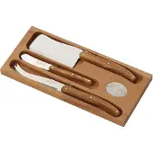 Jean Dubost Ostesæt 3 Stk Laguiole - Brown - ONE SIZE