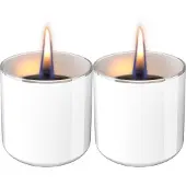 Tenderflame - Lilly 8 Sisustustuli 2 kpl + polttoaine 0,5 L Valkoinen