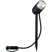Paulmann Plug & Shine valonheitin Pike, ZigBee, RGBW himmennettävä, Musta, Synteettinen materiaali, Moderni