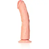 Realrock Kaareva realistinen dildo imukupilla, 25,5 cm, musta