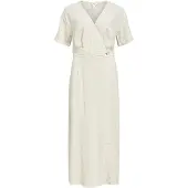Object Objsanne S/S Re Ankle Dress Div - Cream - 38