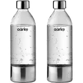 AARKE PET Polished Steel juomapullo 450 ml 2 kpl