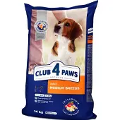 Club 4 paws Premium Täysrehu keskikokoisille aikuisille koirille kanan kanssa, 14 kg