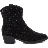 Xti for woman. 14311601-NEGRO Ankle boots 143116 black (36), 3 to 5 cm, Suede, Zip, Casual