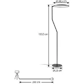 LINDBY Led lattiavalaisin Rayon , Musta, Olohuone/ruokailutila, Metalli, Moderni