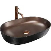 REA Cleo 61 Copper Bush / Black työtasoinen pesuallas
