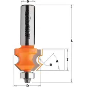 Cmt Profiiliponttiurajyrsin ; S=12 mm; D=23,8 mm; R=4 mm; laakereilla