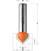 Cmt V-urajyrsin ; S=6 mm; D=9,5 mm