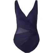 Hunkemoller Shaping Shell Mesh Swimsuit - Navy - XS