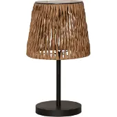 Star Trading LED-aurinkopöytävalaisin Cesta 48cm ruskea/musta muovi/metalli, Ruskea/ruoste, Metalli, Moderni, aurinkokennovalaisin