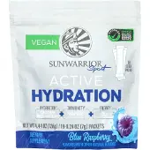 Sun Warrior Warrior Active Hydration Electrolytes, Sininen vadelma – 18 pussia