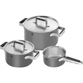 Zwilling Grytset Pure 3 Delar + 2 Lock, Grå - Grey - ONE SIZE