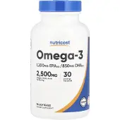 Nutricost Omega-3 2500 mg (90 pehmeää kapselia)