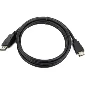 Cablexpert DisplayPort - HDMI, 3m, 3 m, DisplayPort, HDMI-tyyppi A (vakio), Uros, Uros, musta (CC-DP-HDMI-3M)