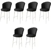 Atelier Del Sofa 6 baarijakkaran sarja Alte, musta/valkoinen
