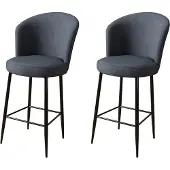 Atelier Del Sofa 2 baarituolin sarja Alte, antrasiitin/mustan värinen