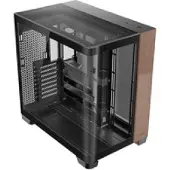 Antec C8 Curve Wood, Full Tower, PC, Musta, Läpinäkyvä, Puu, ATX, ITX, Lasi, Muovi, Terästä, Puu, 17,5 cm (0-761345-10158-5)