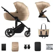 Kinderkraft Prime 2 2-in-1 Yhdistelmävaunut, Sandrose Beige
