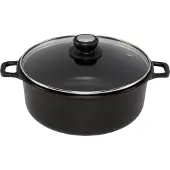 De Buyer Choc Extreme -pata kannella 24 cm 4,5 L alumiini musta