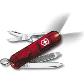 Victorinox Signature Lite, Swiss pocket knife, transparant red