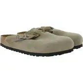 Birkenstock for woman. 1026694 Leather Boston Braided Clogs (Narrow Fit) taupe (38), Flat, None, Casual