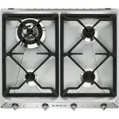 Smeg 59,5 cm Victoria Design -kaasuliesi, ruostumatonta terästä