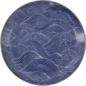 Tokyo Design Studio Seigaiha Blue -lautanen, 25 cm