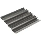 Funktion baguettevuoka nonstick 4 baguettia 32,5x38 cm Musta