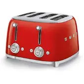 Smeg TSF03RDEU -neljän leivän leivänpaahdin, punainen