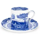 Spode Kahvikuppi ja lautanen, Blue Italian