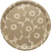 Marimekko Mini Unikko -tarjotin, 31 cm, vaaleanruskea/beige