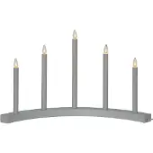 Star Trading Accent-kynttelikkö, 5-lamppuinen, harmaa