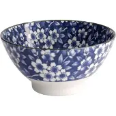 Tokyo Design Studio Blue Sakura ramenkulho 1000 ml, sininen/valkoinen