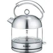 Ginza.se Vattenkokare Borstatstål/Glas 1,7L 2400w