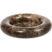 OYOY Savi marmori kynttilänjalka Ø13,8 cm Choko