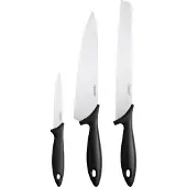 Fiskars - Essential Veitsisetti 3 osaa Musta