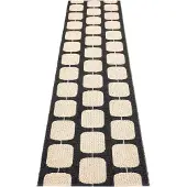 Pappelina , Sten matto 70x300 cm black / cream