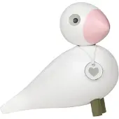 Kay bojesen -laululintu Love Valkoinen-vaaleanpunainen