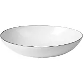 Broste Copenhagen Salt kulho 23x19,5x5 cm White-black rim