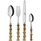 Sabre Panda ruokailuvälinesarja 4 osaa, bamboo light